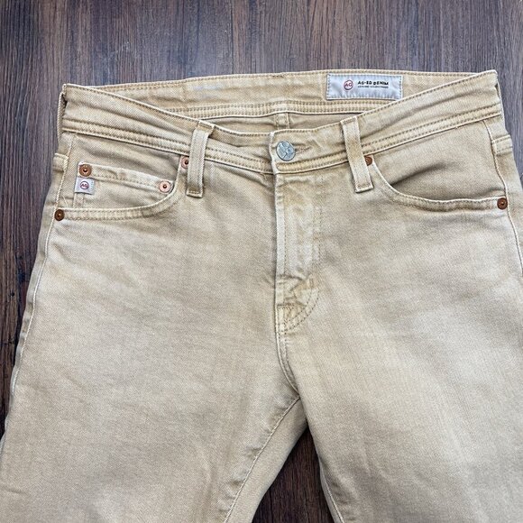 Adriano Goldschmied AG Mens Beige Tellis Modern Slim Denim Straight Pants 28x32 - Picture 3 of 11